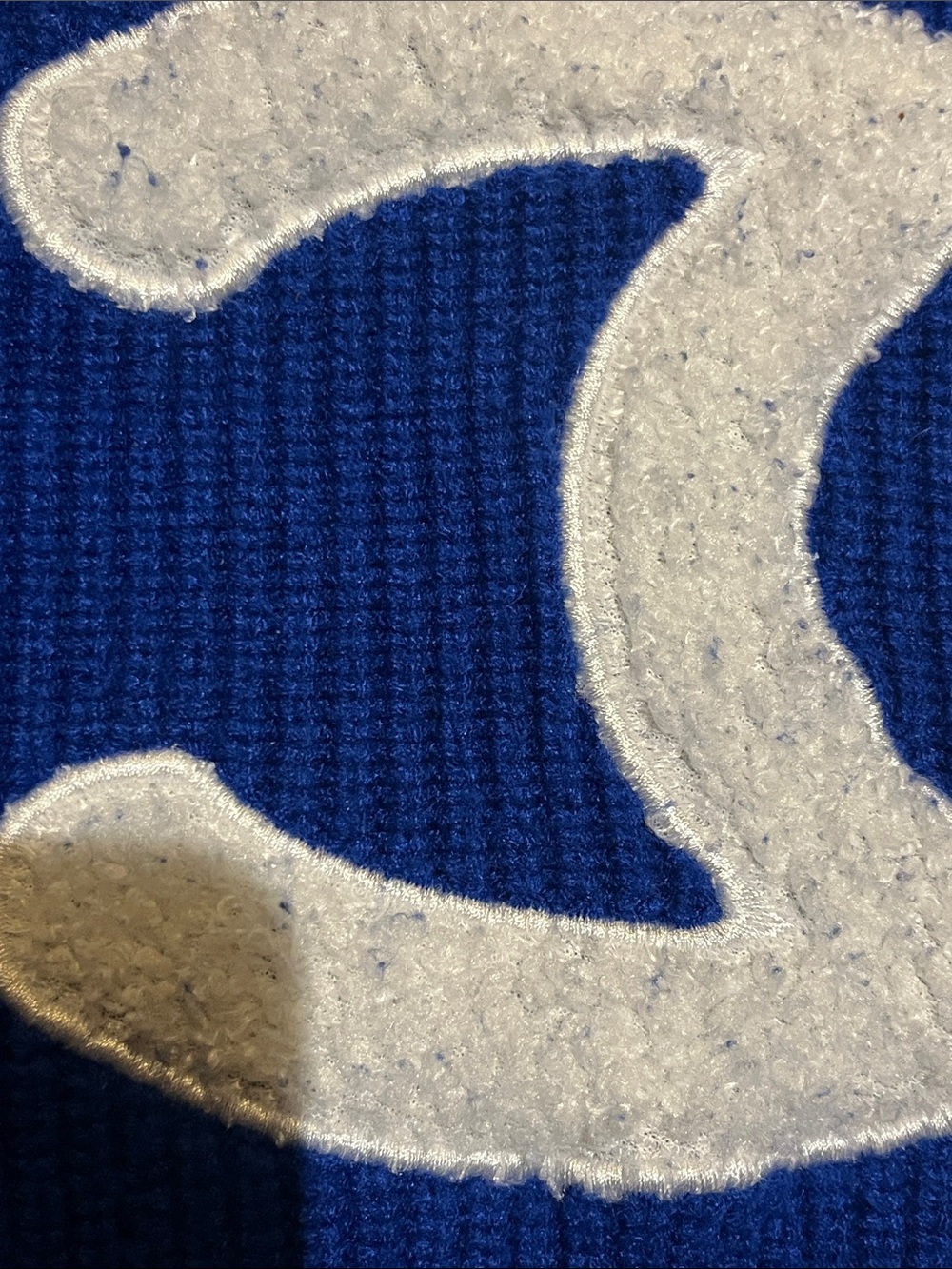 CHANEL Royal Blue and White CC Knit Sweater - Picture 5 of 6